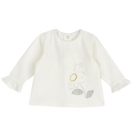 Chicco Блуза с д. ръкав Цвете (80 см) Екрю 02774 от Пакостник