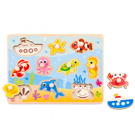 TOOKY TOY Дървена образователна дъска МОРСКО ДЪНО18м+  TY856 от Пакостник