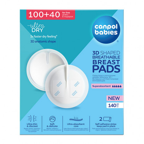 Canpol babies Подплънки за кърма с лепенка 140 броя 1/654c от Пакостник