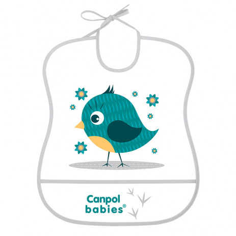 Canpol babies Лигавник с джоб Happy Animals 6м+ Сив 2/919 от Пакостник