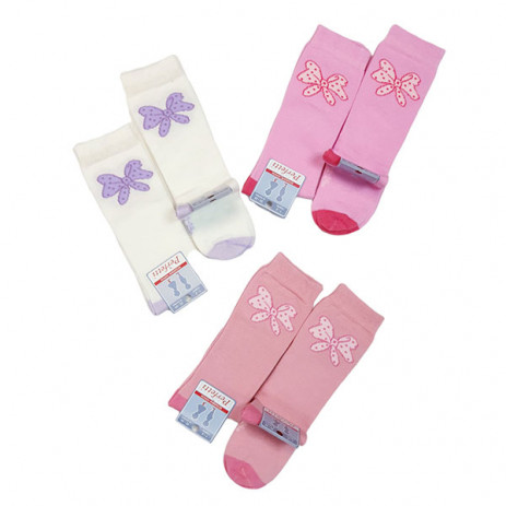 Perfetti Bambini Детски 3/4 чорапи 3 чифта Панделка (от 1/2 до 5/6 год) от Пакостник