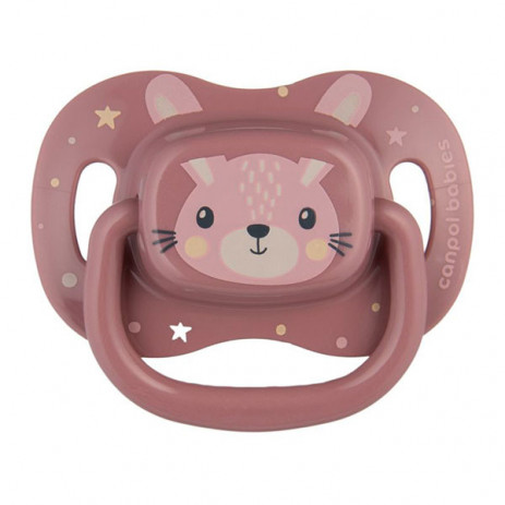 Canpol babies Симетрична силиконова залъгалка 0-6м CUTE ANIMALS Розова 34/924 от Пакостник