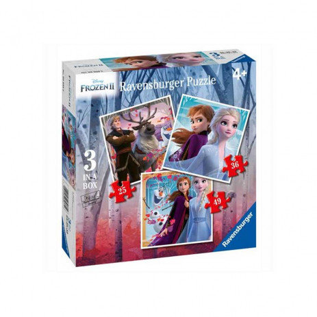 Ravensburger Пъзел 3-в-1 - Замръзналото кралство: Нови приключения от Пакостник