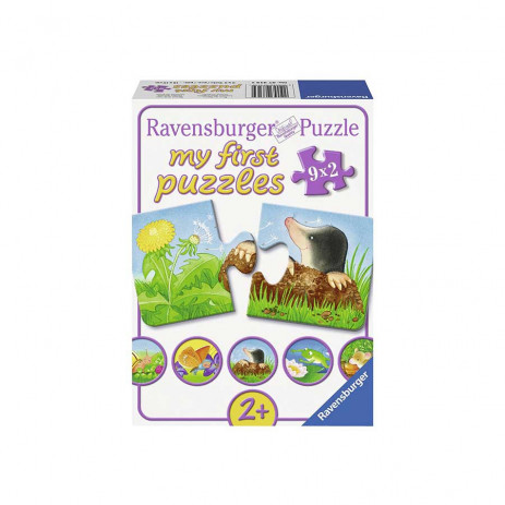 Ravensburger Моят първи пъзел 9 х 2 ел. - Животните в градината (2-5 год) от Пакостник