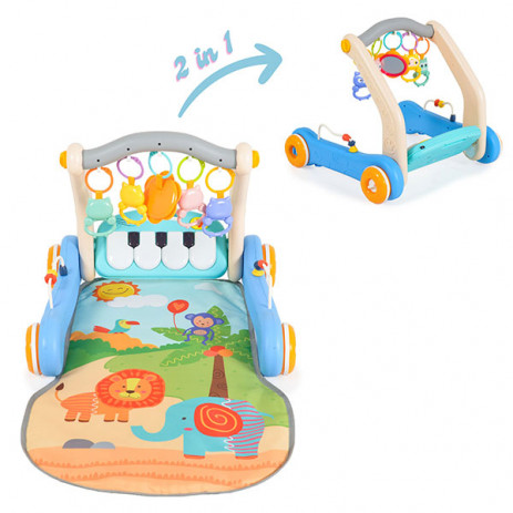 Moni Toys 2в1 Активна гимнастика и Играчка за прохождане ПИАНО 6м+ HE0637 от Пакостник