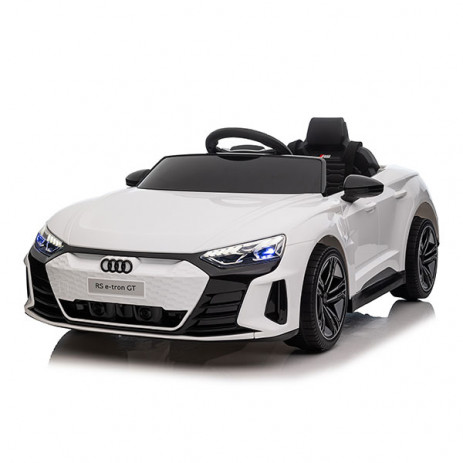 Moni Акумулаторна кола 12V с дистанционно AUDI RS E-TRON EVA гуми (2-6 год) Бяла 6888 от Пакостник