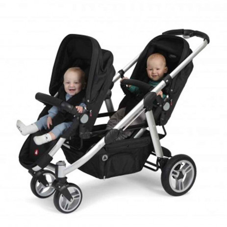 Topmark Количка за близнаци 2 COMBI DUO BUGGY Black от Пакостник