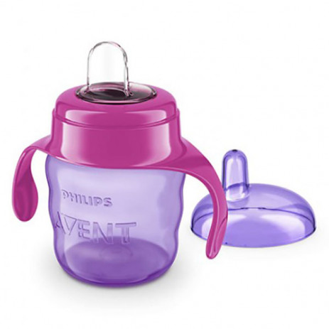 Philips Avent Чаша за лесен преход с дръжки 200мл 6м+ Розова 00A.0488.003 от Пакостник