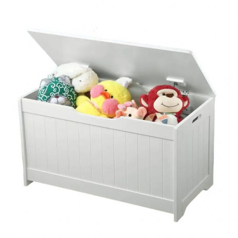 Ginger Home Детска ракла за съхранение на играчки и книжки 2в1 Бяла (3 год+) JWTR-3086 от Пакостник