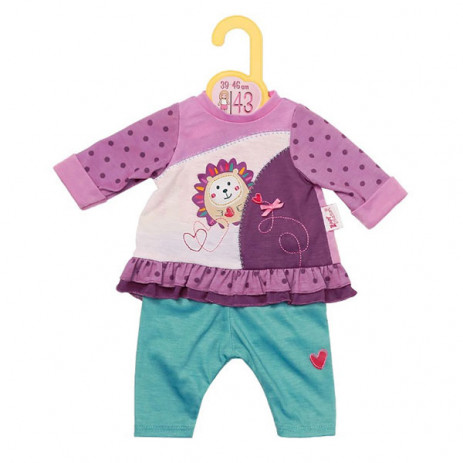Zapf Creation DOLL FASHION  Комплект за кукла 43 см с животни Лилаво/Зелено от Пакостник