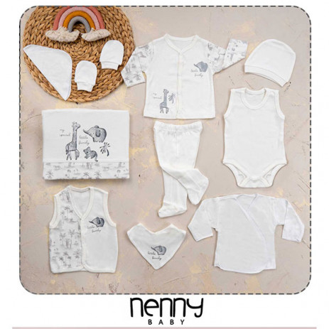 Nenny Baby Комплект за изписване 10 части Жираф и Слон от Пакостник