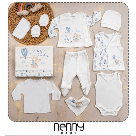 Nenny Baby Комплект за изписване 10 части Мече с балон от Пакостник