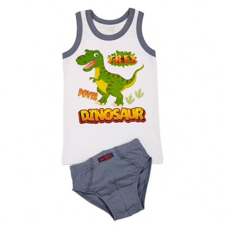 Venera Потник и слип памук/ликра DINOSAUR 6294 (3,6,7,8 год) Графит от Пакостник
