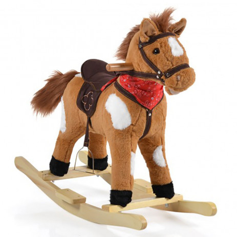 Moni Toys Плюшено конче-люлка със звук THUNDER Каки WJ-001 от Пакостник
