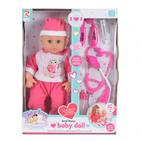 Moni Toys Музикална кукла 36 см с докторски комплект 8100 от Пакостник