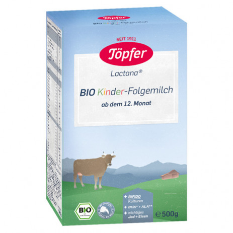 Töpfer Lactana Bio Kinder Мляко за деца 12м+ 500г от Пакостник