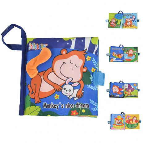 Jollybaby Мека МОНТЕСОРИ книжка 0м+ MONKEY 6025 от Пакостник