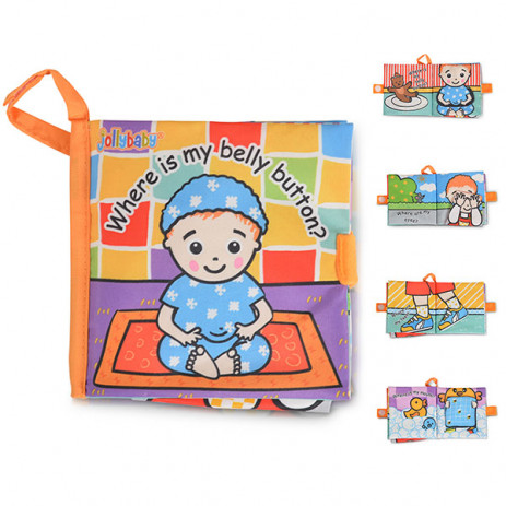 Jollybaby Мека МОНТЕСОРИ книжка 0м+ WHERE IS MY BELLY 8333 от Пакостник