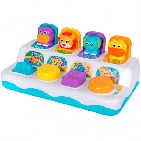 Playgro Музикална играчка със светлини Изскачащи животни (12-36 мес) PG.0720 от Пакостник