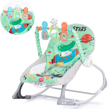 Chipolino Музикален шезлонг с вибрации BABY SPA (0-18 кг) Зелен от Пакостник