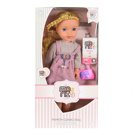 Moni Toys Музикална кукла FASHION 36 см с гребен и чанта 9652 от Пакостник