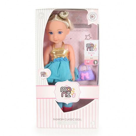 Moni Toys Музикална кукла FASHION 36 см с гребен и чанта 9658 от Пакостник