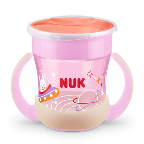 Nuk Светеща чаша EVOLUTION mini Magic Cup 6м+ Glow in the Dark 160мл Момиче от Пакостник