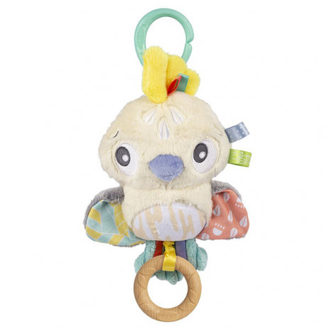Playgro Музикална плюшена играчка Какаду FAUNA FRIENDS с клипс за поставяне на количка 0м+ PG.0450 от Пакостник