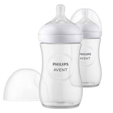 Philips Avent Шише за хранене 2 броя NATURAL RESPONSE 260 мл с биберон 1м+ (Flow 3) SCY903/02 от Пакостник