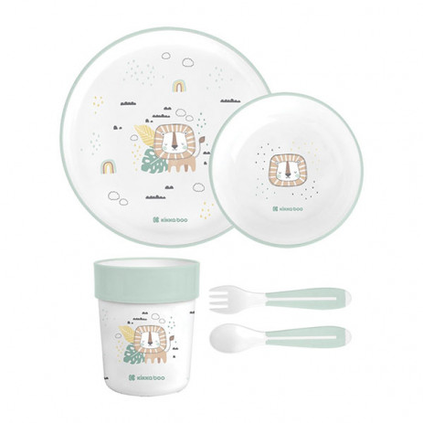 Kikkaboo Комплект за хранене 5 части 6м+ SAVANNA Мента от Пакостник