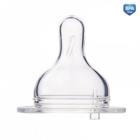 Canpol babies Силиконов биберон за шише с широко гърло slow 12м+ 21/722c от Пакостник