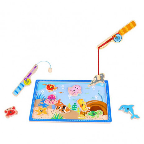 TOOKY TOY Дървена магнитна игра МОРСКО ДЪНО 18м+ TKF040 от Пакостник