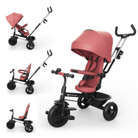 KinderKraft Детска триколка ASTON 2 PLUS 9м+ Розова от Пакостник