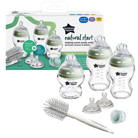 Tommee Tippee Комплект за новородено СТЪКЛО Natural Start САМОСТЕРИЛИЗИРАЩ TT.0018 от Пакостник