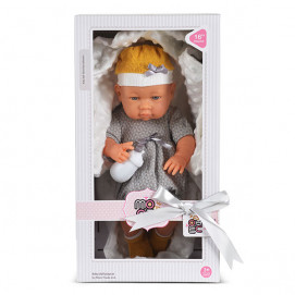 Moni Toys Кукла 41 см с шише-биберон и дрешки 9301