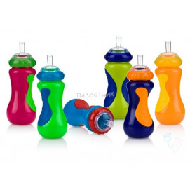 Nuby Неразливаща се спортна чаша с мека силиконова сламка 