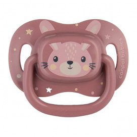 Canpol babies Симетрична силиконова залъгалка 0-6м CUTE ANIMALS Розова 34/924