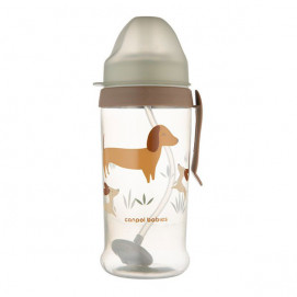 Canpol babies Неразливаща чаша със сламка DOGS 350мл 9м+ 56/510