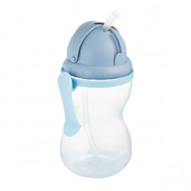 Canpol babies Спортна нетечаща чаша с мека сламка 370мл 12м+ Синя 56/113