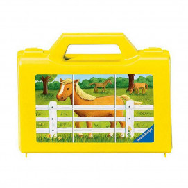 Ravensburger Пъзел - кубчета в куфарче 6 ел. - Животни във фермата