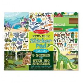 Melissa & Doug Стикери за многократна употреба МЕСТООБИТАНИЯ