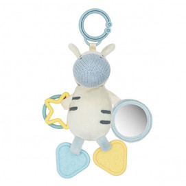 Kikkaboo Занимателна играчка с дрънкалка 22см 0м+ Stripy Friends 
