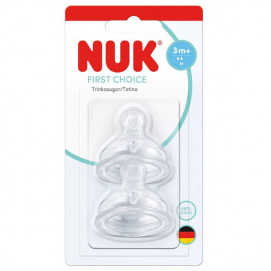 Nuk FIRST CHOICE+ Силиконов биберон 2 броя 3м+ р-р M