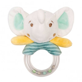 Kikkaboo Плюшена дрънкалка 16см ELEPHANT TIME 0м+