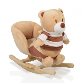 Moni Toys Плюшена люлка със седалка и звук BEAR (12м+) Каки