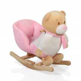 Moni Toys Плюшена люлка със седалка и звук BEAR Розова WJ-635