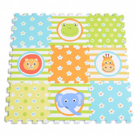 Moni Toys Мек пъзел-килим FLOWERS 9 ел 31 х 31 см 3063