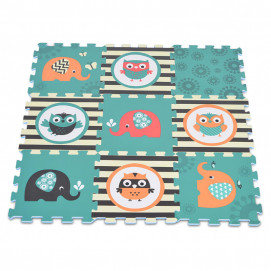Moni Toys Мек пъзел-килим ELEPHANT & OWL 9 ел 31 х 31 см 3064