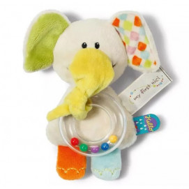NICI Мека играчка - дрънкалка 15 см Слонът Дънди 3м+ 39712