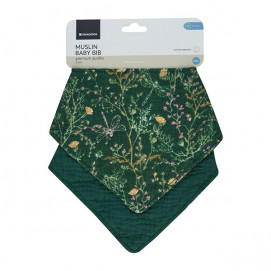 Kikkaboo Комплект 2 броя муселинови лигавници Secret Garden Green
